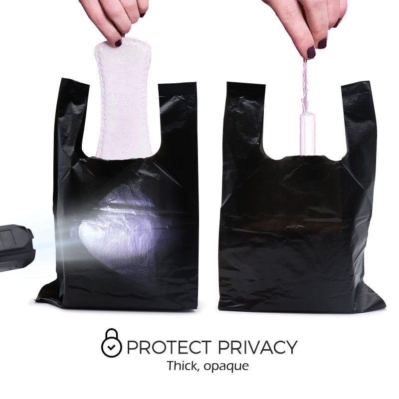 Sadocom Personal Disposal Bags, Sanitary Napkin Bags Black Little Waste Bags Set of 300 Pack - Image 2